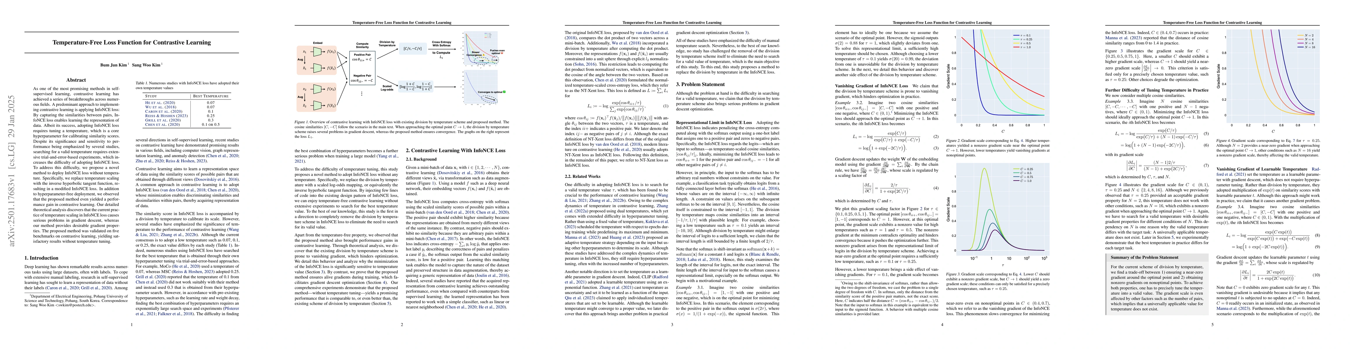 Thumbnail for Temperature-Free Loss Function for Contrastive Learning