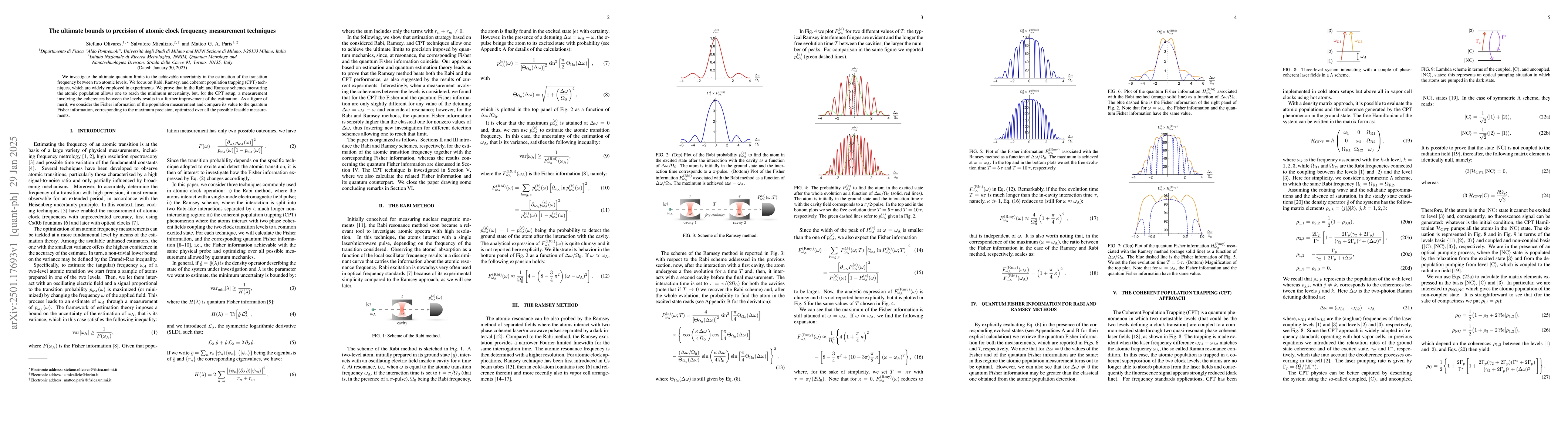 Thumbnail for The ultimate bounds to precision of atomic clock frequency measurement
  techniques