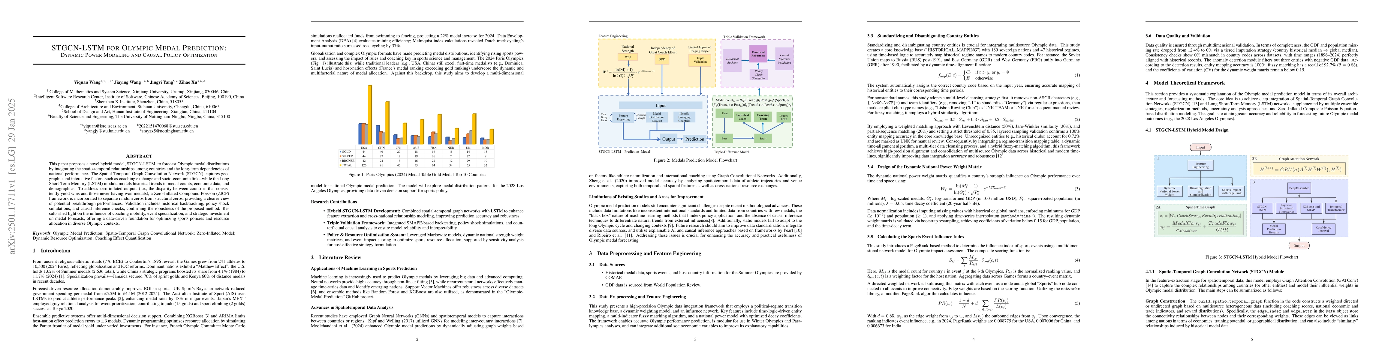 Thumbnail for STGCN-LSTM for Olympic Medal Prediction: Dynamic Power Modeling and
  Causal Policy Optimization