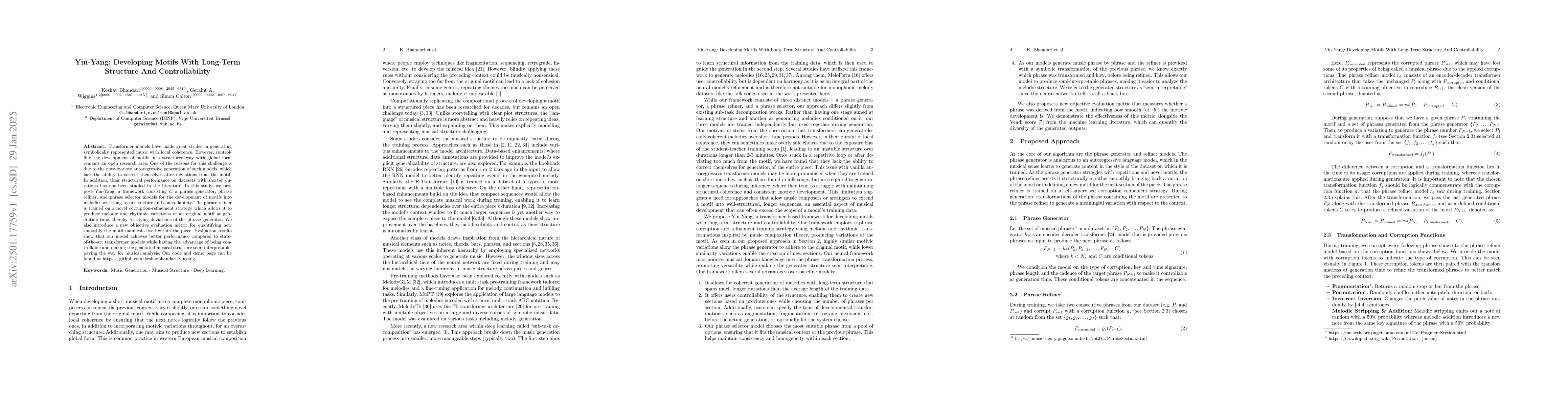 Thumbnail for Yin-Yang: Developing Motifs With Long-Term Structure And Controllability