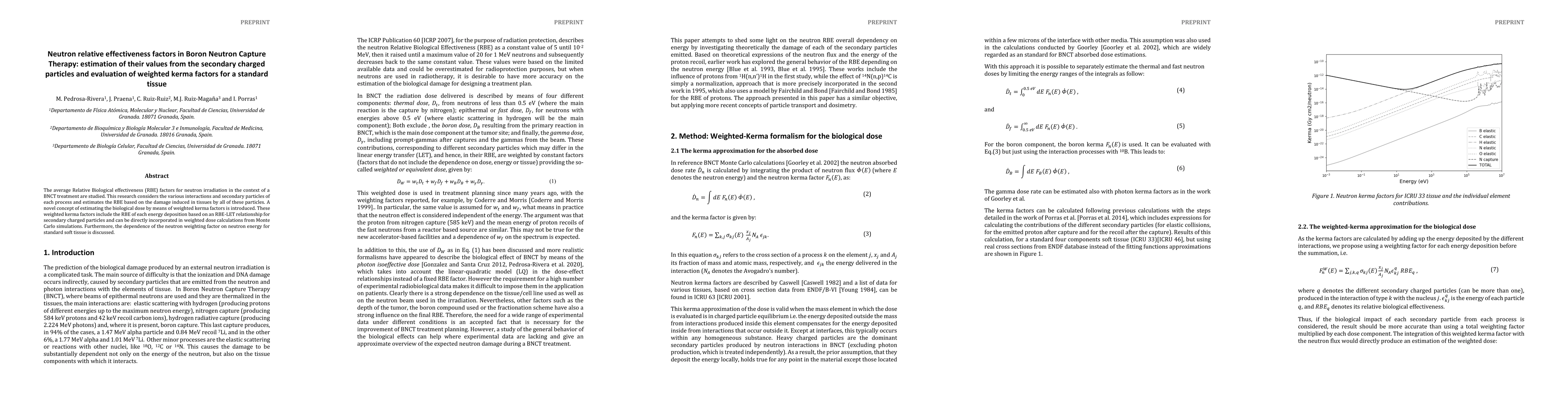 Thumbnail for Neutron relative effectiveness factors in Boron Neutron Capture Therapy:
  estimation of their values from the secondary charged particles and
  evaluation of weighted kerma factors for a standard tissue
