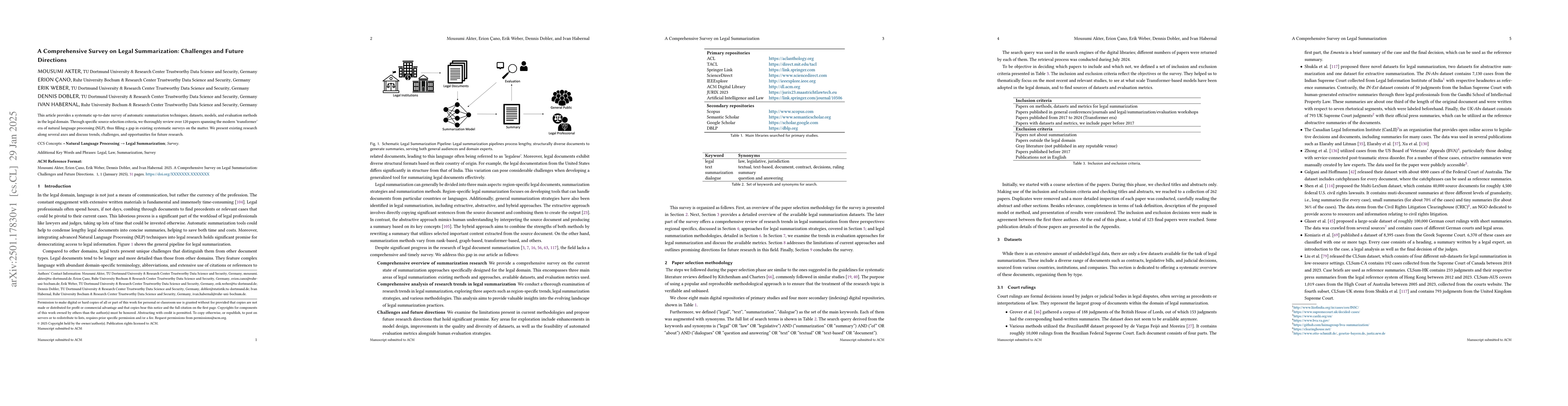 Thumbnail for A Comprehensive Survey on Legal Summarization: Challenges and Future
  Directions