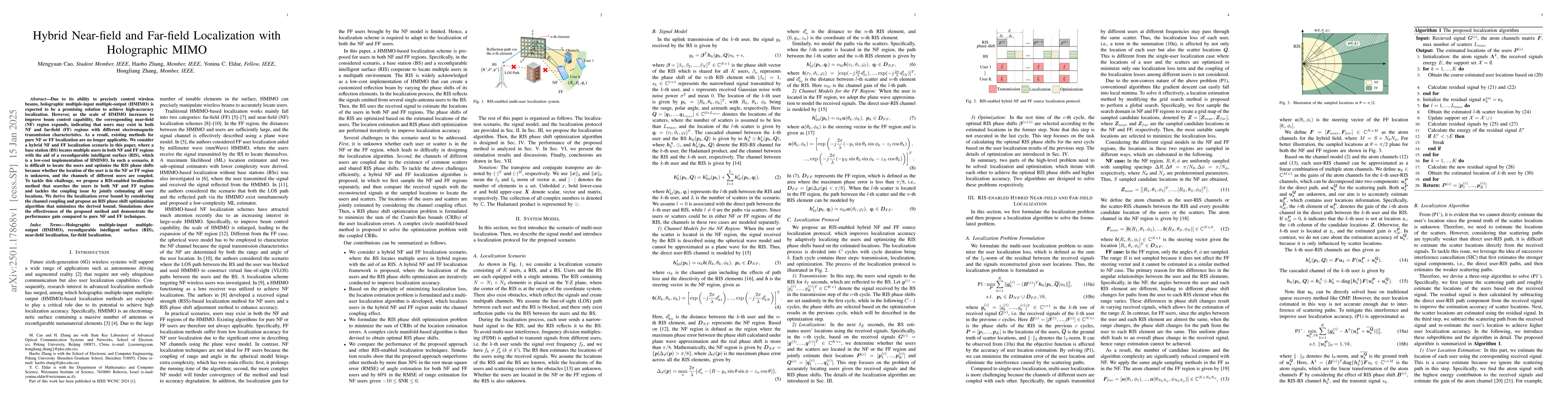 Thumbnail for Hybrid Near-field and Far-field Localization with Holographic MIMO