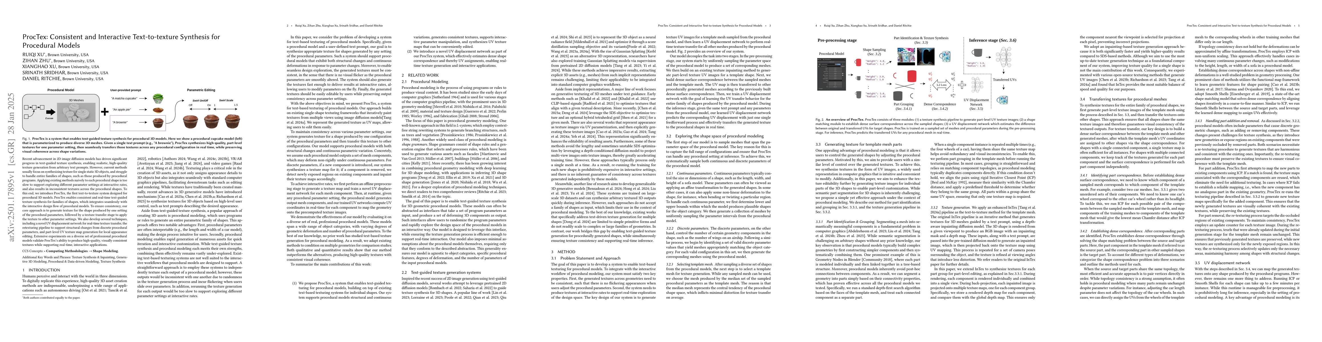 Thumbnail for ProcTex: Consistent and Interactive Text-to-texture Synthesis for
  Procedural Models