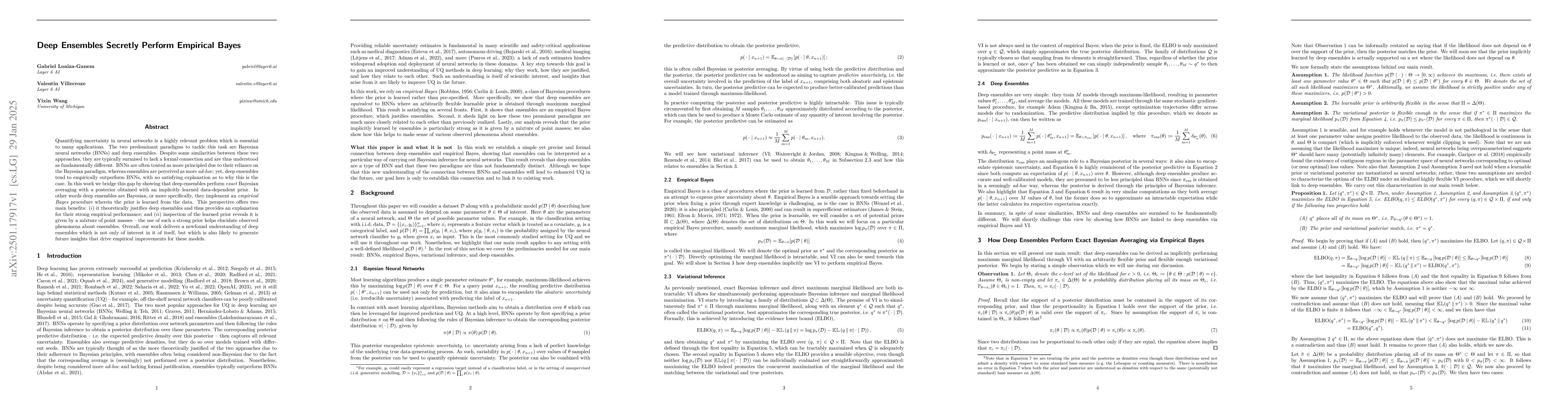 Thumbnail for Deep Ensembles Secretly Perform Empirical Bayes