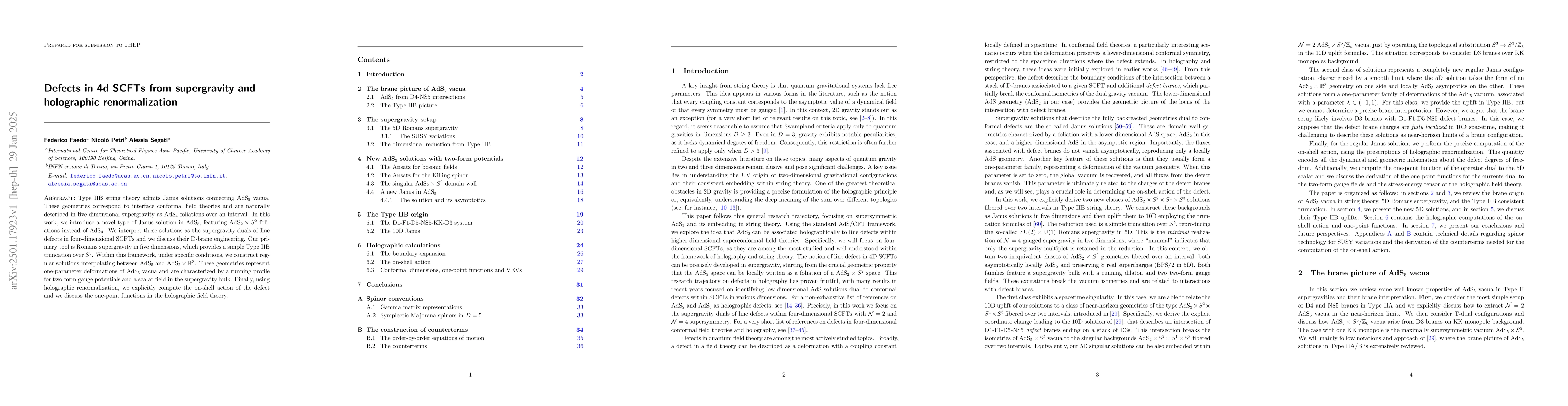 Thumbnail for Defects in 4d SCFTs from supergravity and holographic renormalization