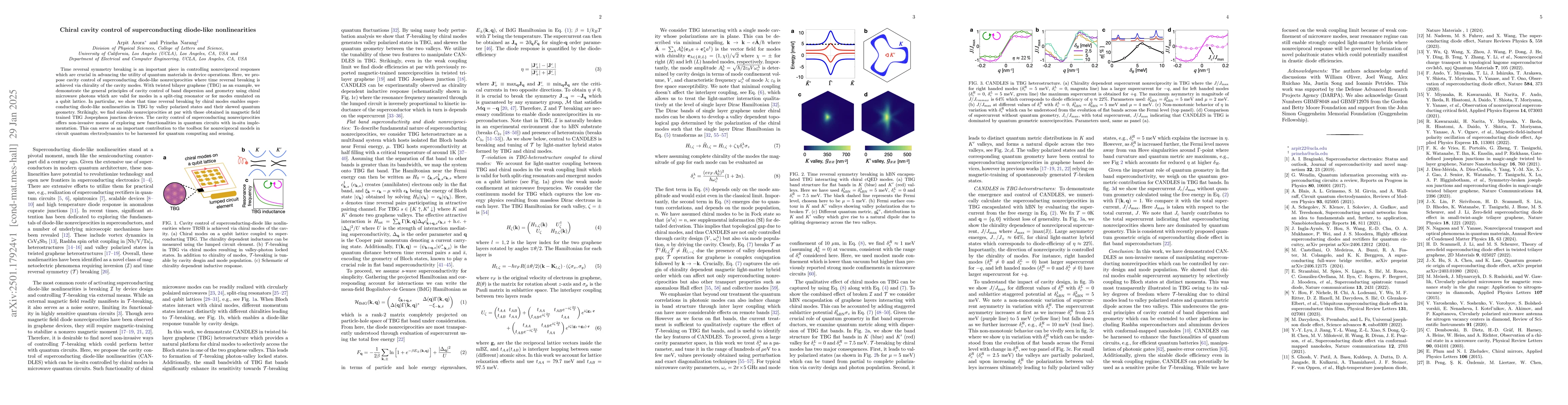 Thumbnail for Chiral cavity control of superconducting diode-like nonlinearities