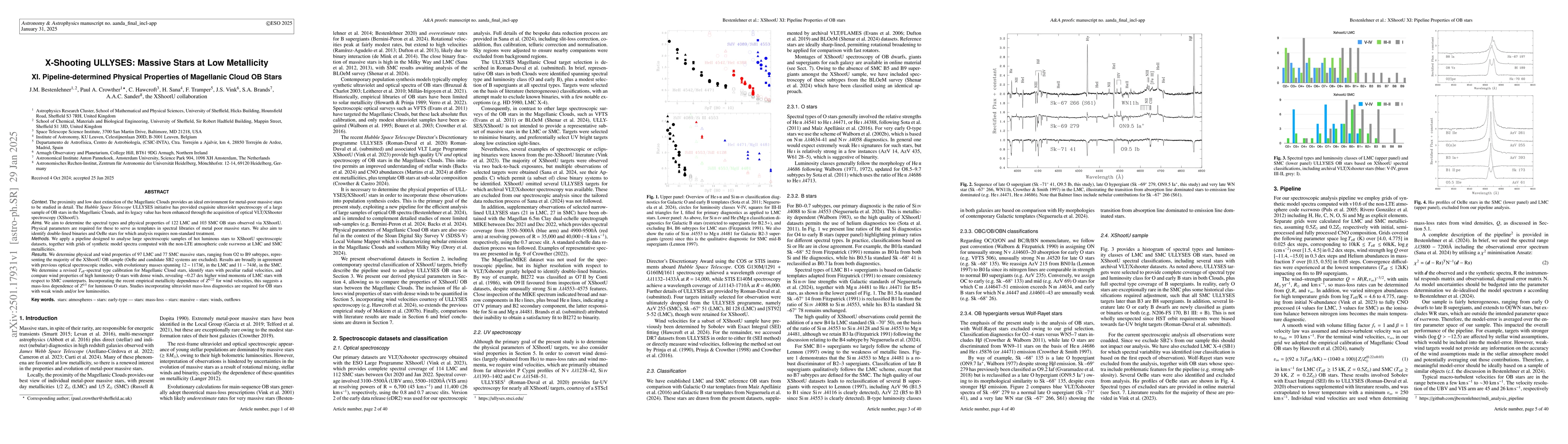 Thumbnail for X-Shooting ULLYSES: Massive Stars at Low Metallicity: XI.
  Pipeline-determined Physical Properties of Magellanic Cloud OB Stars