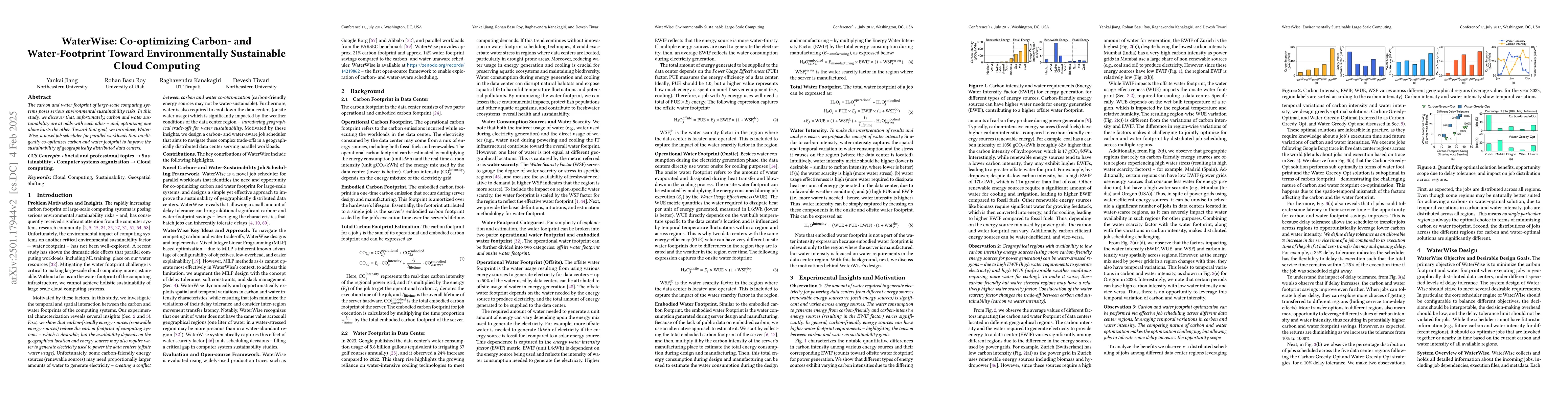 Thumbnail for WaterWise: Co-optimizing Carbon- and Water-Footprint Toward
  Environmentally Sustainable Cloud Computing