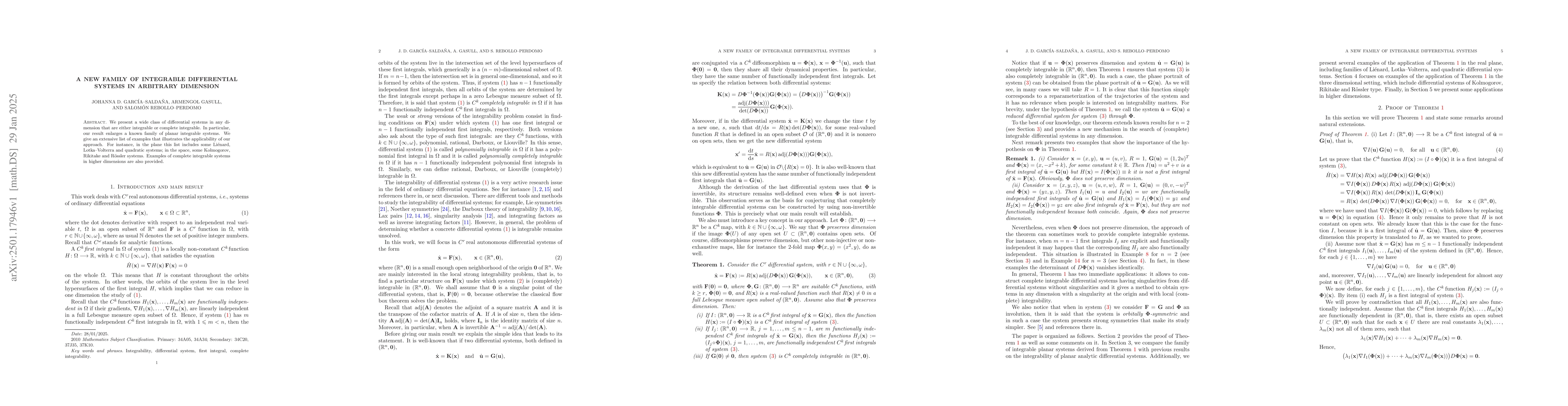 Thumbnail for A new family of integrable differential systems in arbitrary dimension