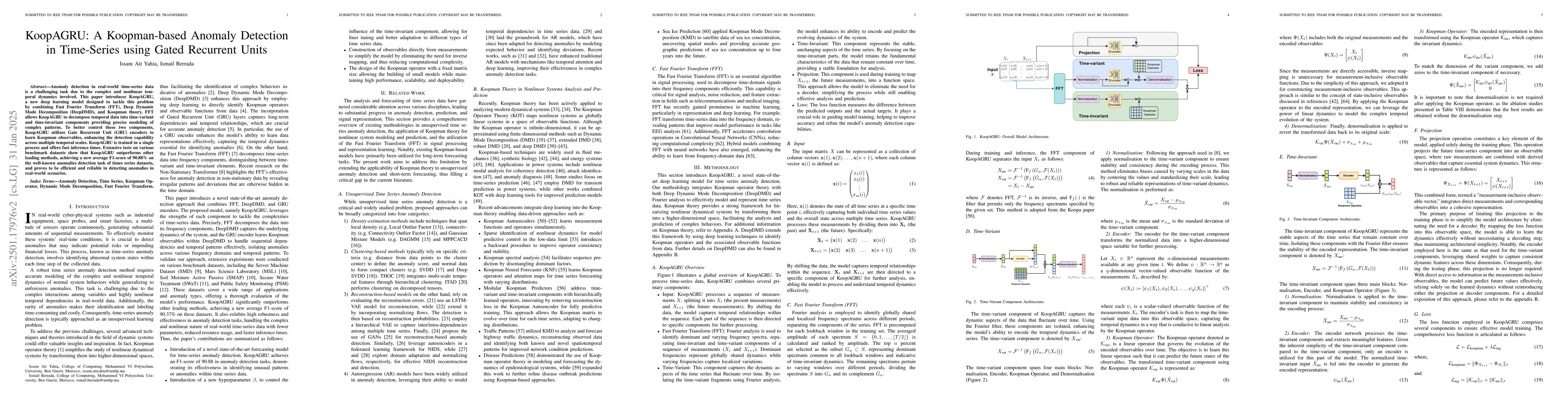 Thumbnail for KoopAGRU: A Koopman-based Anomaly Detection in Time-Series using Gated
  Recurrent Units
