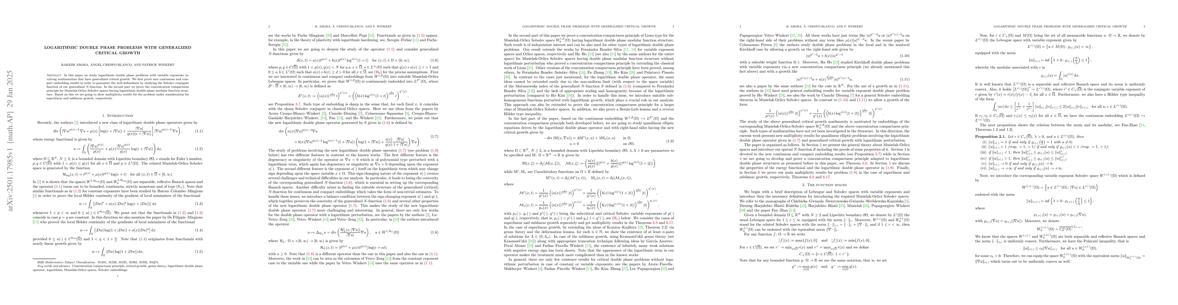 Thumbnail for Logarithmic double phase problems with generalized critical growth