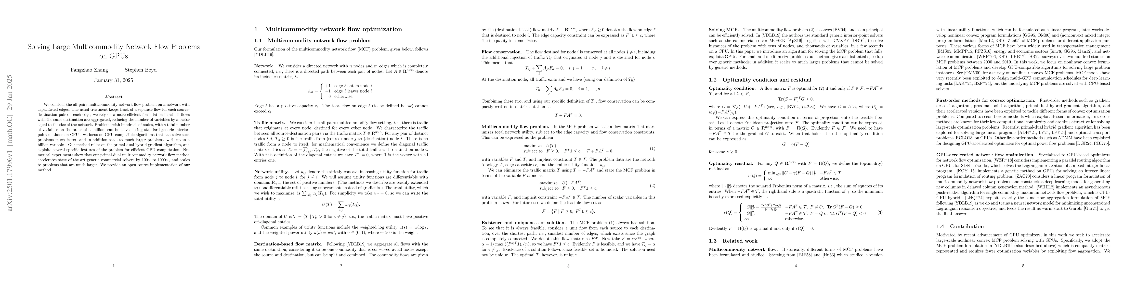 Thumbnail for Solving Large Multicommodity Network Flow Problems on GPUs