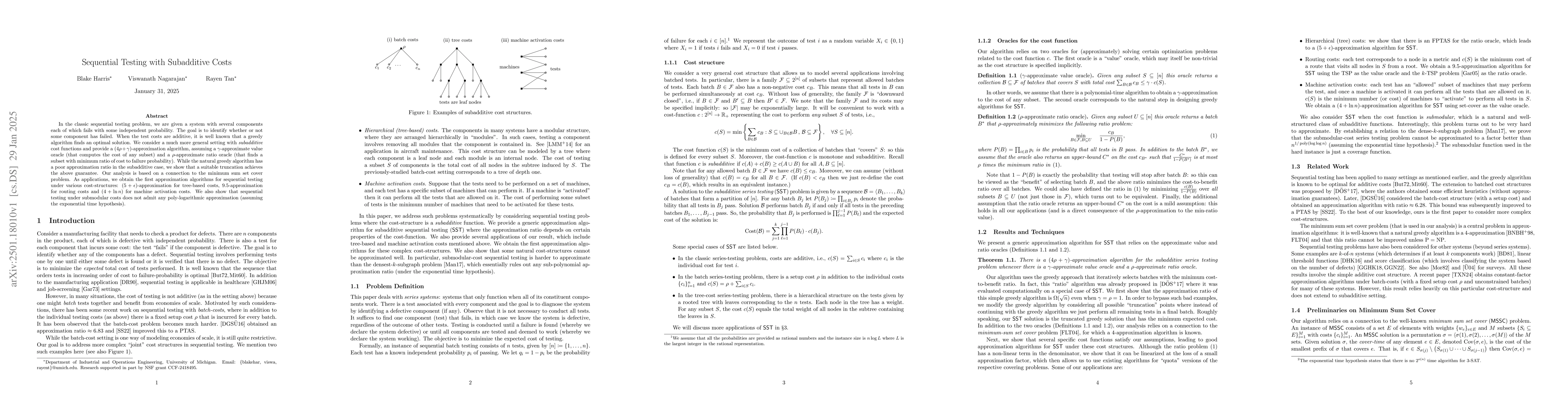 Thumbnail for Sequential Testing with Subadditive Costs