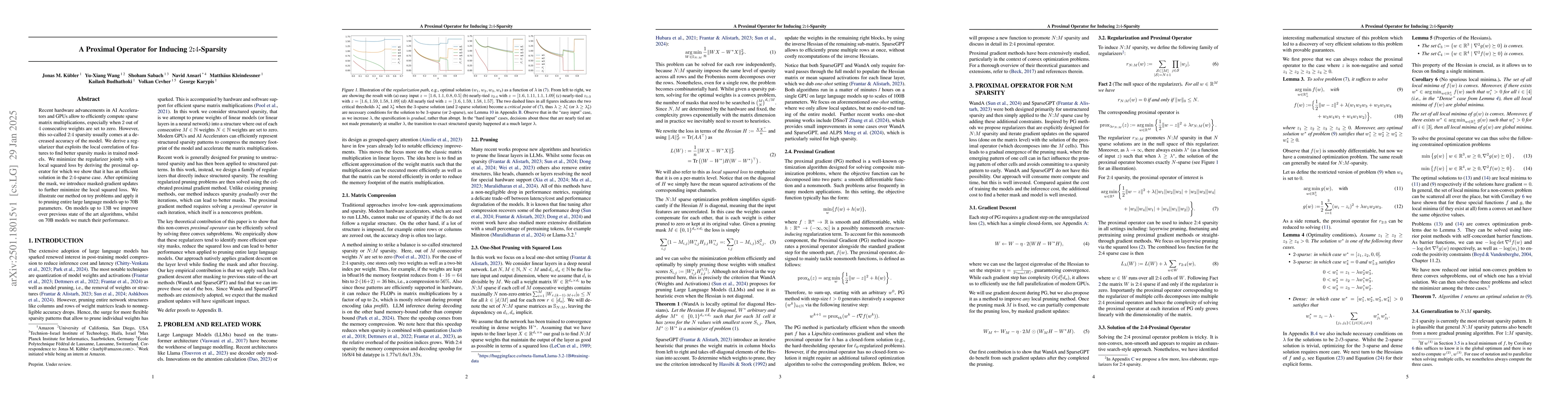 Thumbnail for A Proximal Operator for Inducing 2:4-Sparsity