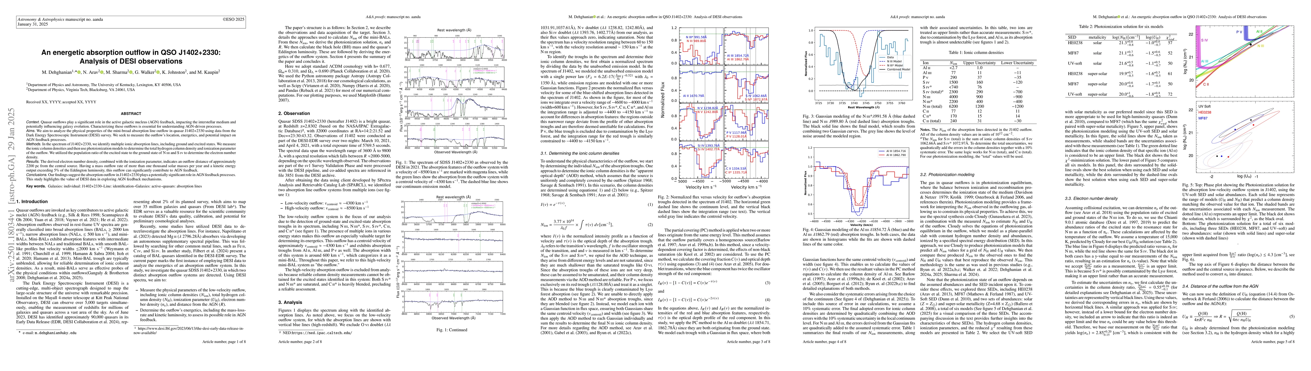 Thumbnail for An energetic absorption outflow in QSO J1402+2330: Analysis of DESI
  observations