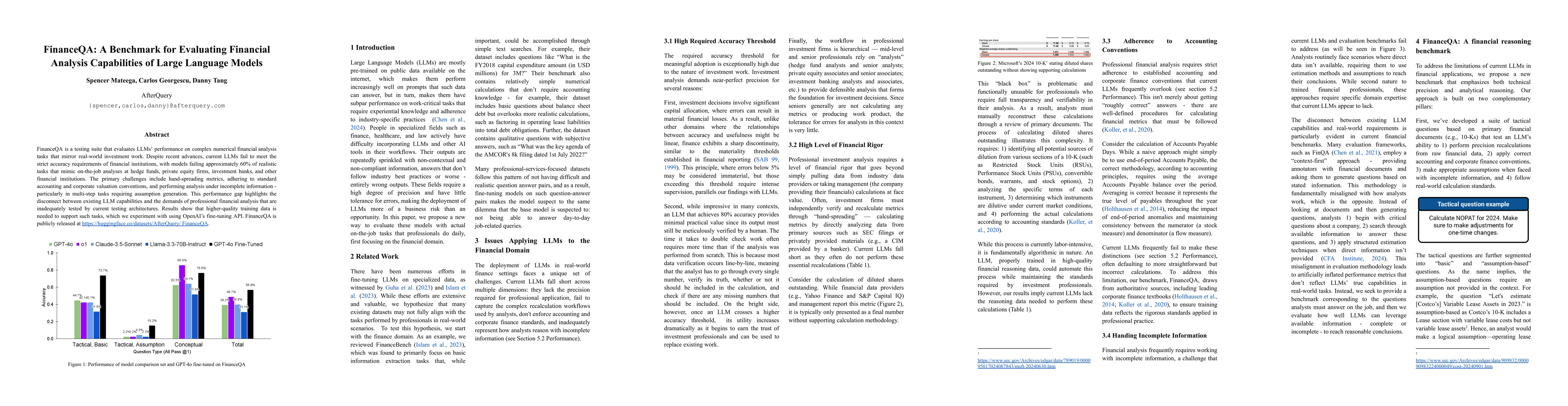 Thumbnail for FinanceQA: A Benchmark for Evaluating Financial Analysis Capabilities of
  Large Language Models