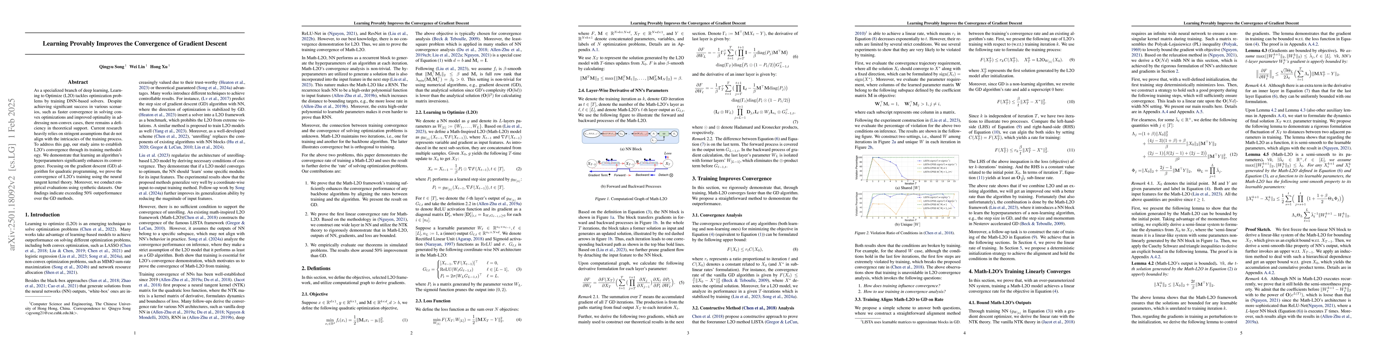 Thumbnail for Learning Provablely Improves the Convergence of Gradient Descent