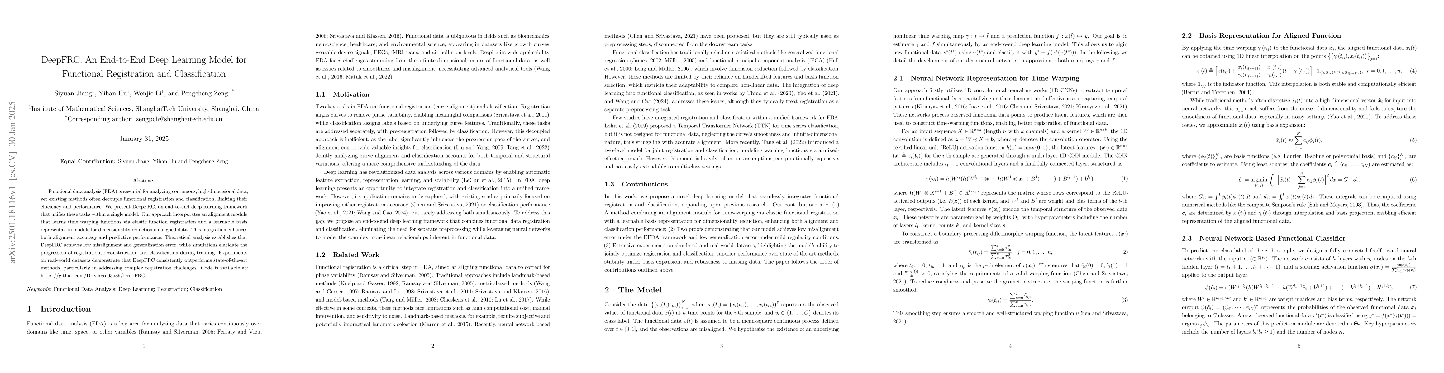 Thumbnail for DeepFRC: An End-to-End Deep Learning Model for Functional Registration
  and Classification