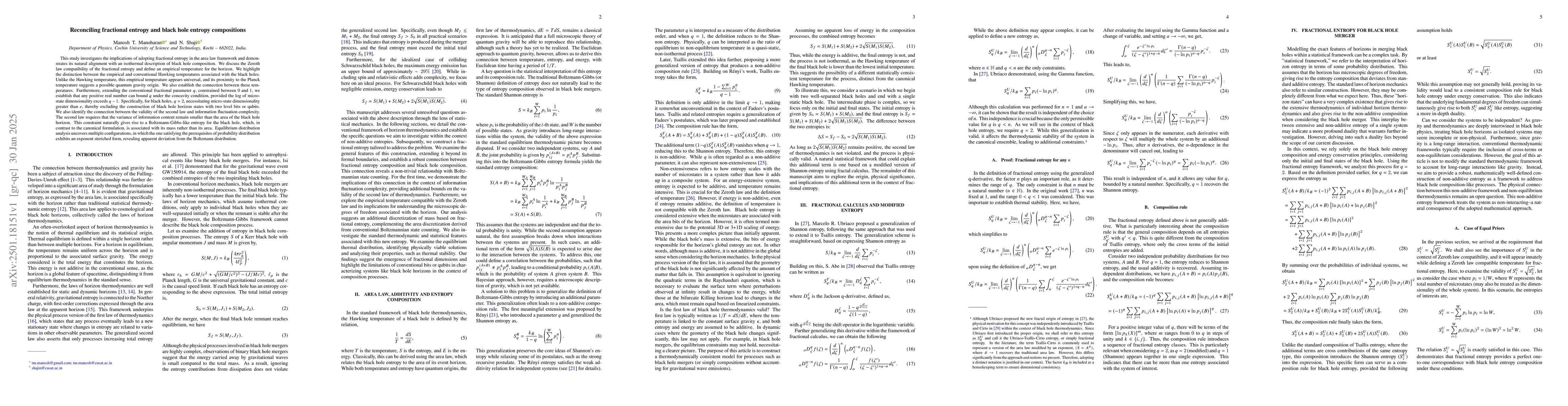 Thumbnail for Reconciling fractional entropy and black hole entropy compositions