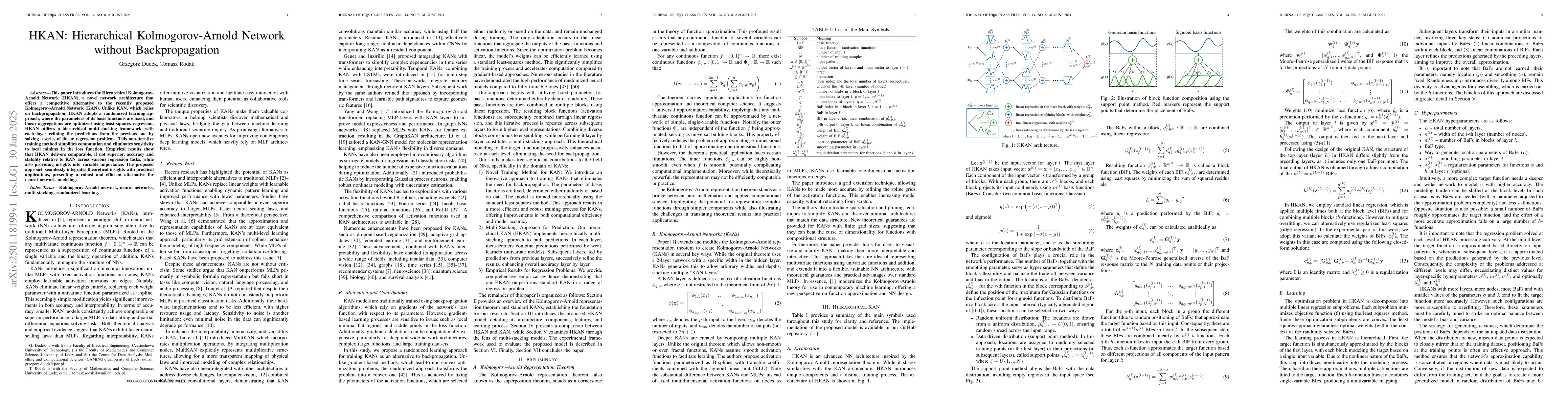 Thumbnail for HKAN: Hierarchical Kolmogorov-Arnold Network without Backpropagation