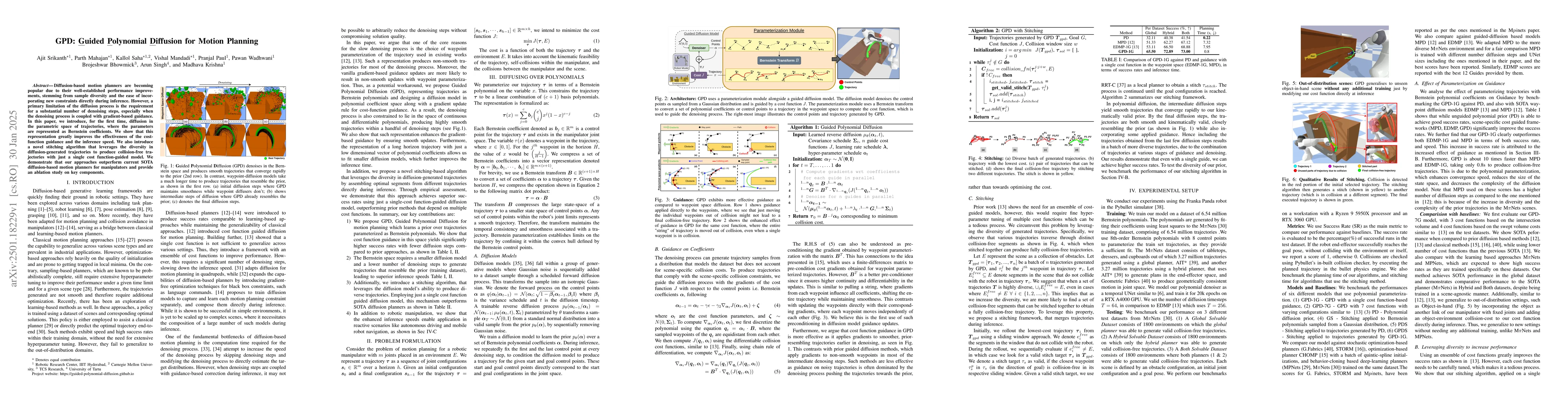 Thumbnail for GPD: Guided Polynomial Diffusion for Motion Planning