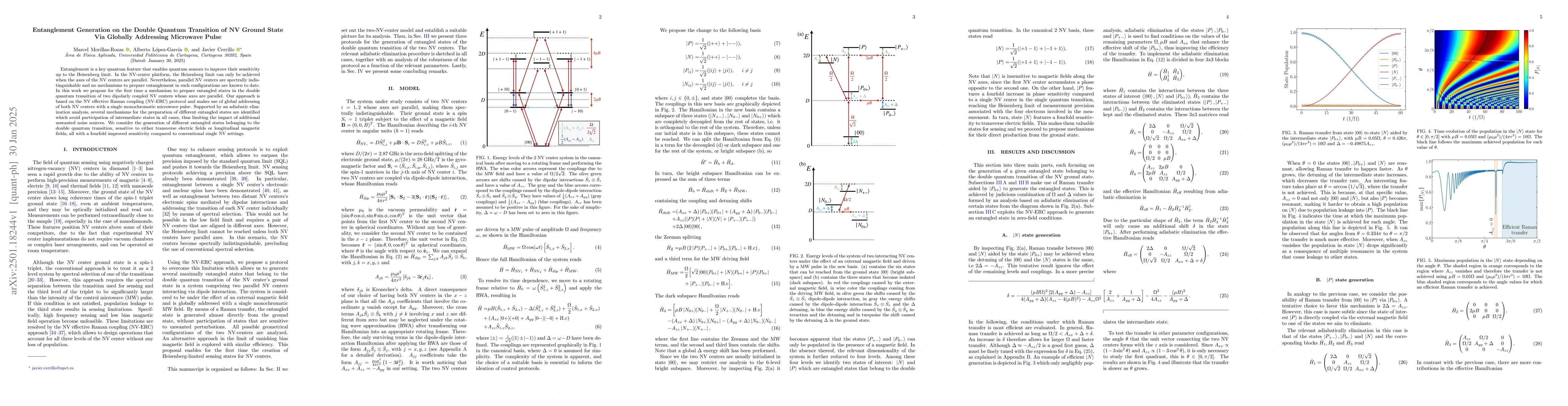 Thumbnail for Entanglement Generation on the Double Quantum Transition of NV Ground
  State Via Globally Addressing Microwave Pulse