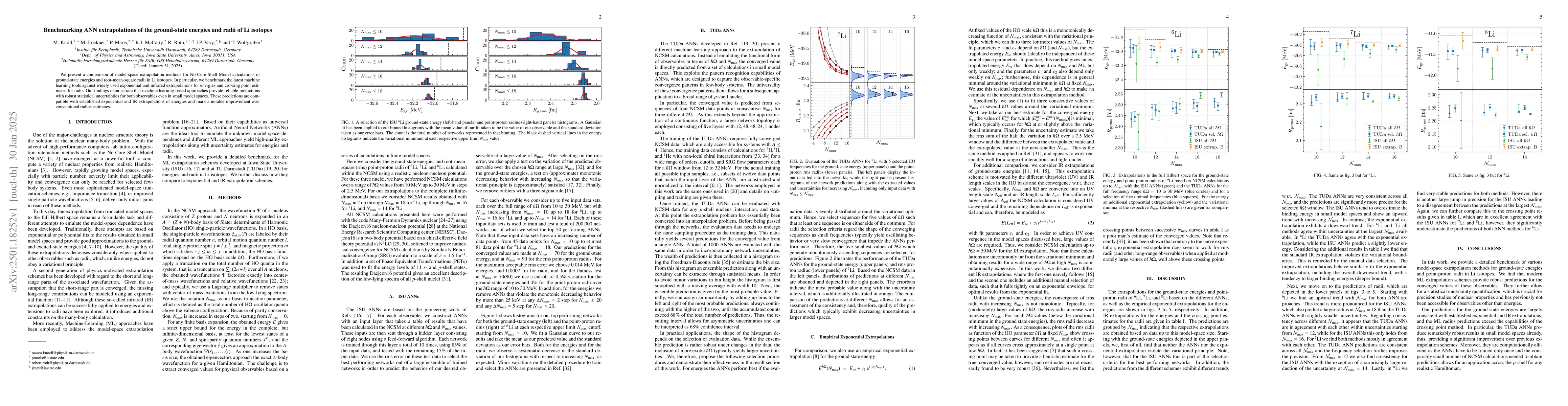 Thumbnail for Benchmarking ANN extrapolations of the ground-state energies and radii
  of Li isotopes