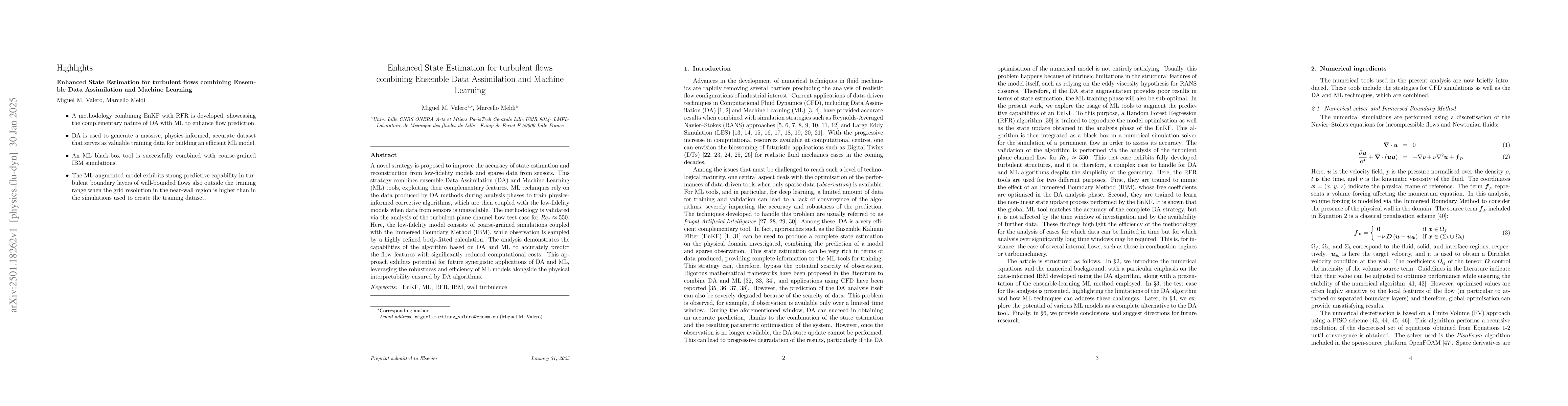 Thumbnail for Enhanced State Estimation for turbulent flows combining Ensemble Data
  Assimilation and Machine Learning