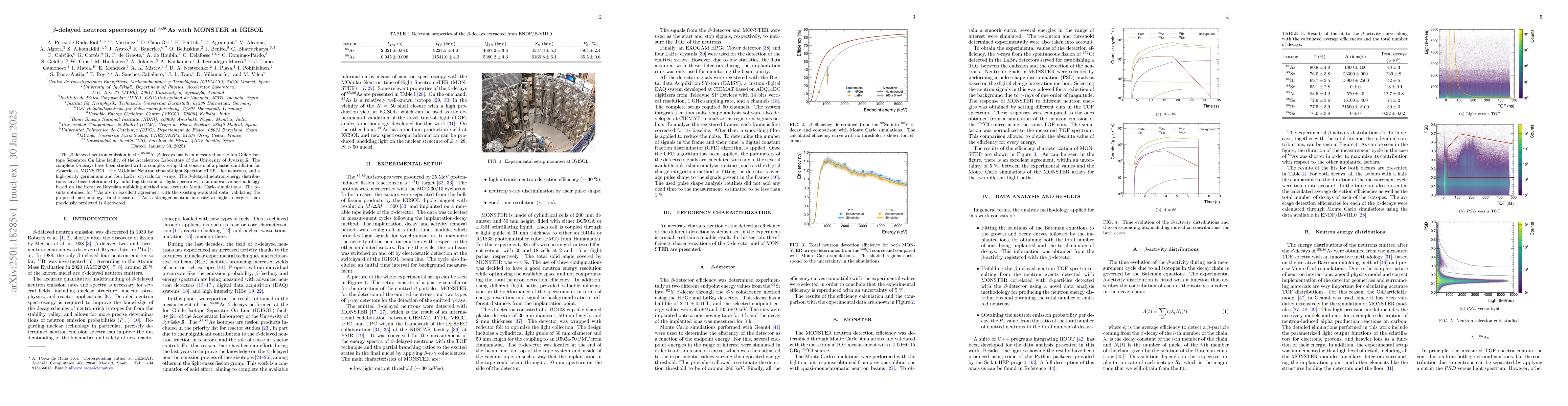 Thumbnail for $β$-delayed neutron spectroscopy of $^{85, 86}$As with MONSTER at
  IGISOL