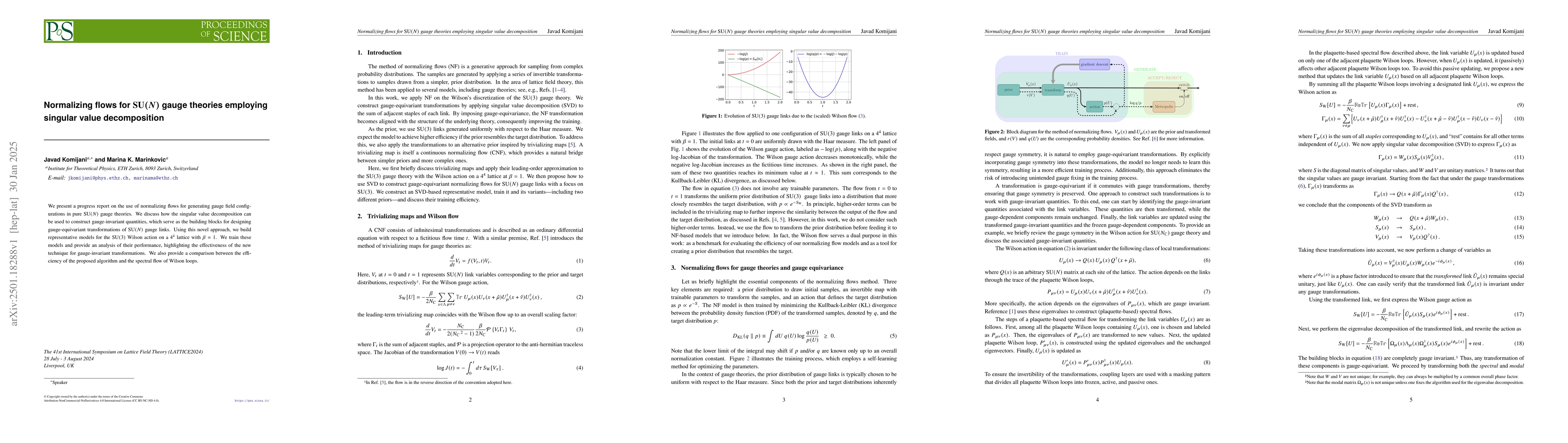 Thumbnail for Normalizing flows for SU($N$) gauge theories employing singular value
  decomposition