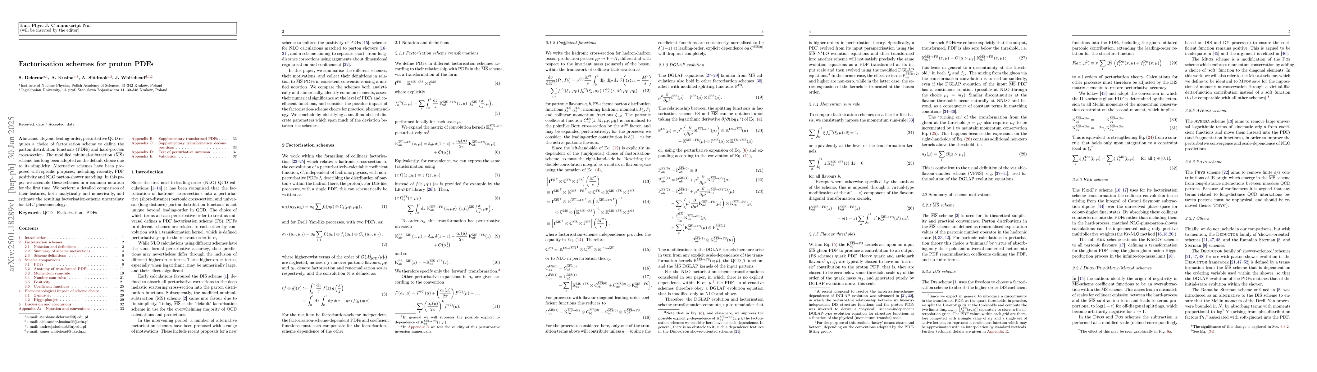 Thumbnail for Factorisation schemes for proton PDFs