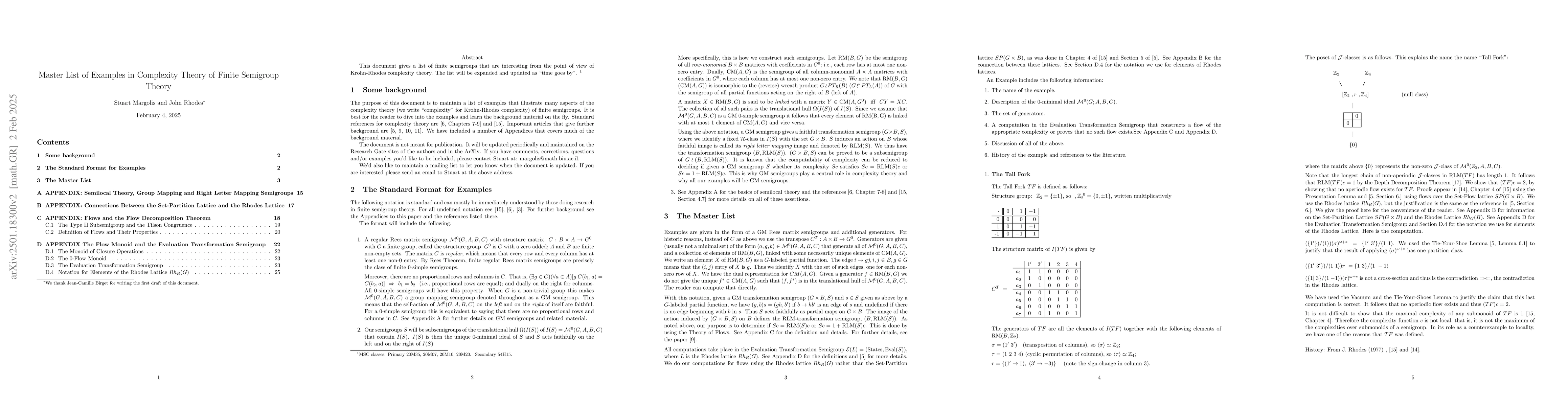 Thumbnail for Master List of Examples in Complexity Theory of Finite Semigroup Theory