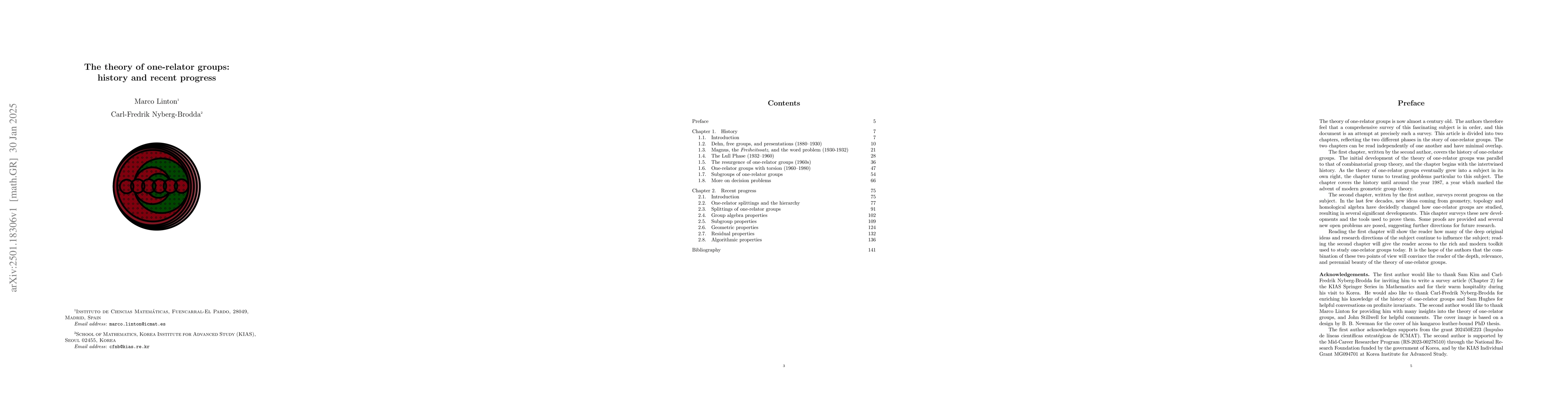 Thumbnail for The theory of one-relator groups: history and recent progress
