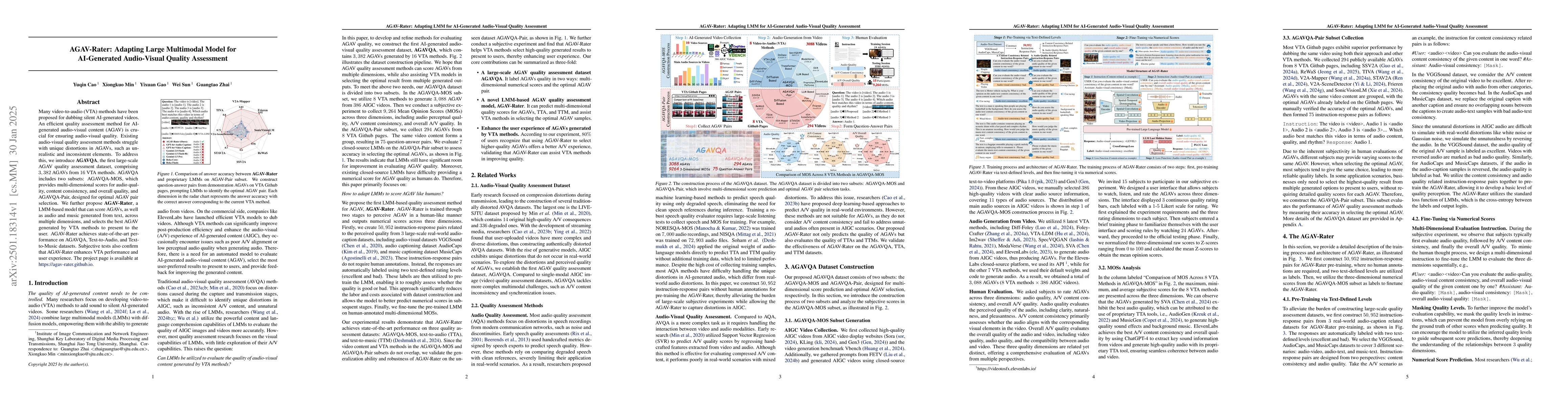 Thumbnail for AGAV-Rater: Adapting Large Multimodal Model for AI-Generated
  Audio-Visual Quality Assessment