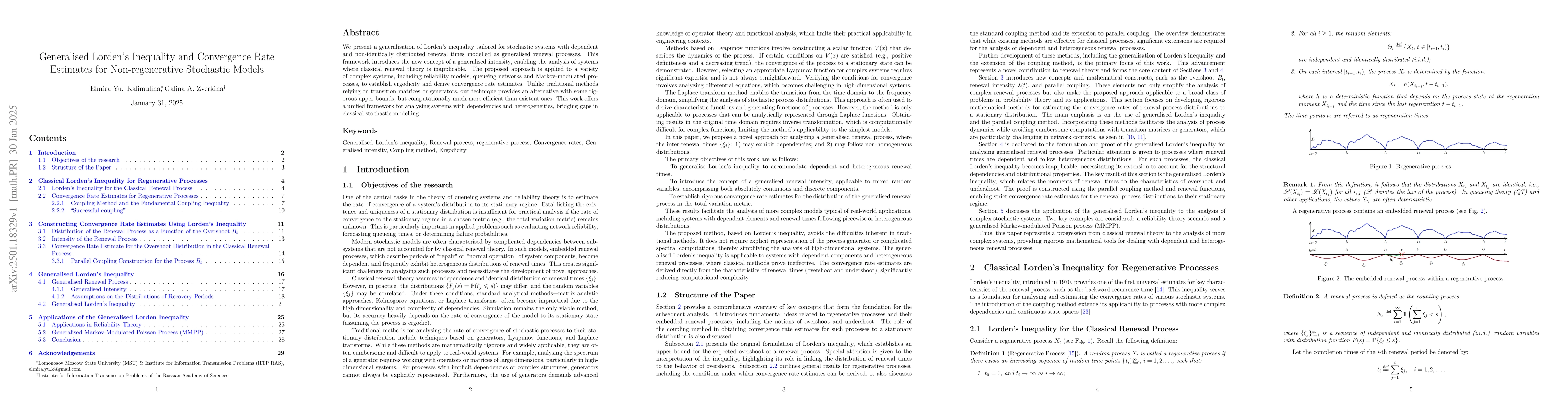 Thumbnail for Generalised Lorden's Inequality and Convergence Rate Estimates for
  Non-regenerative Stochastic Models