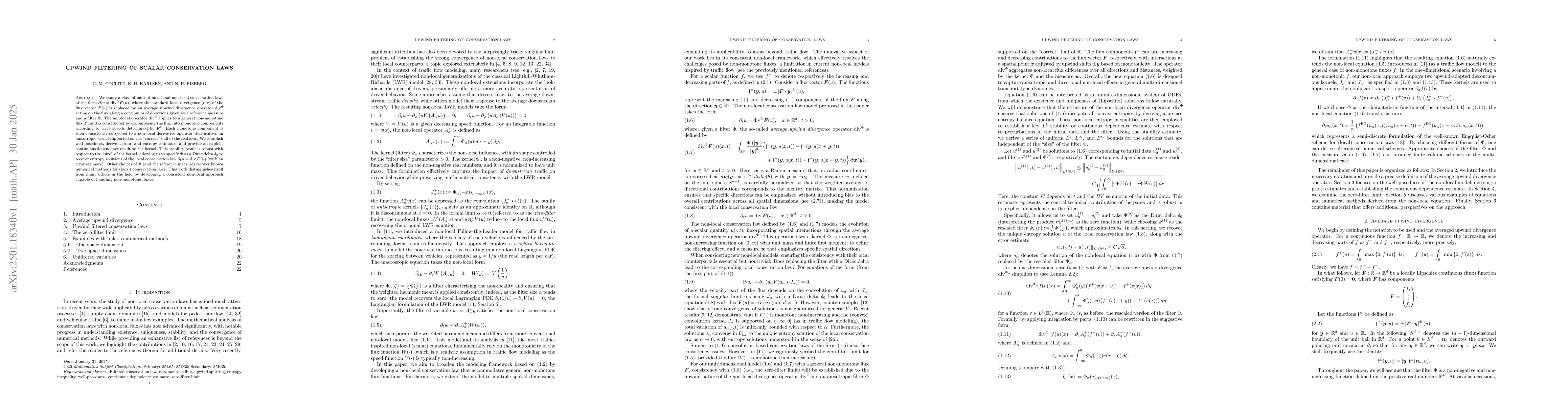 Thumbnail for Upwind filtering of scalar conservation laws