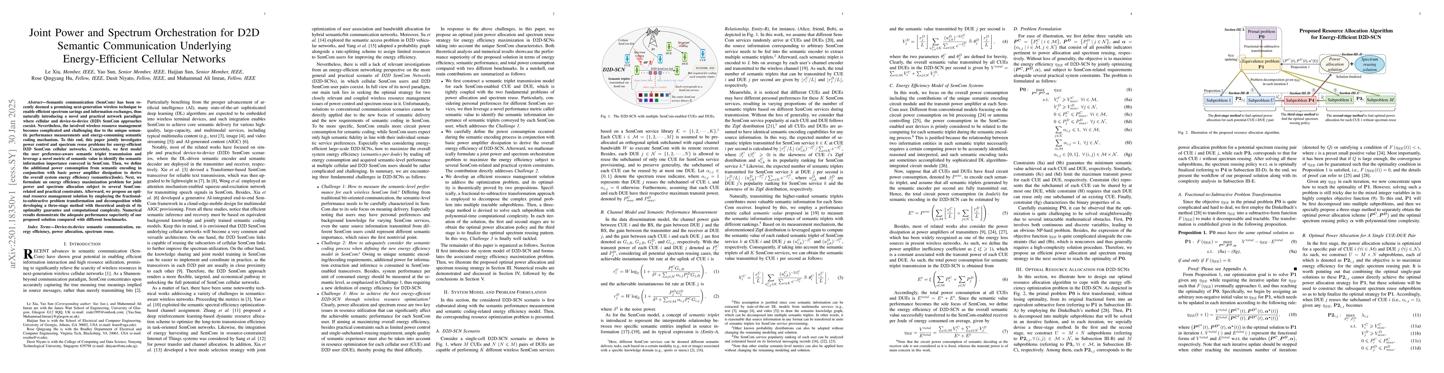 Thumbnail for Joint Power and Spectrum Orchestration for D2D Semantic Communication
  Underlying Energy-Efficient Cellular Networks