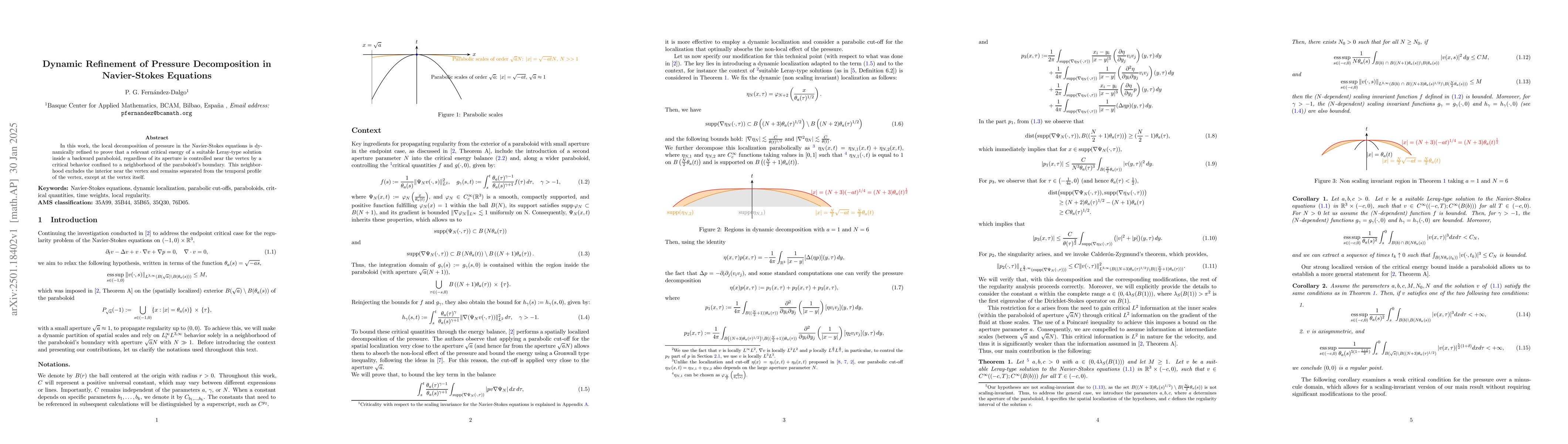 Thumbnail for Dynamic Refinement of Pressure Decomposition in Navier-Stokes Equations