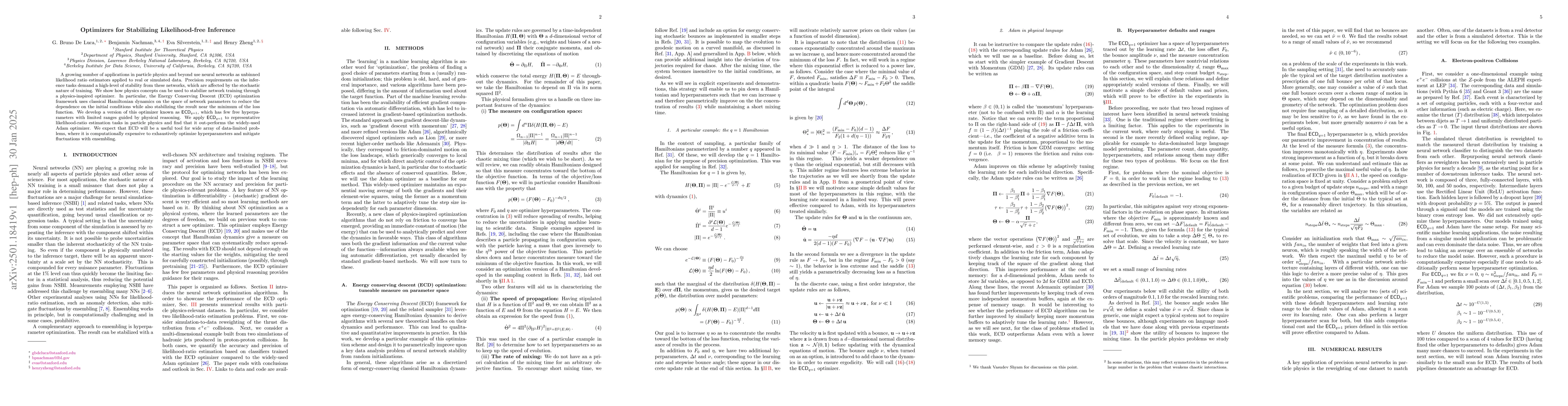 Thumbnail for Optimizers for Stabilizing Likelihood-free Inference