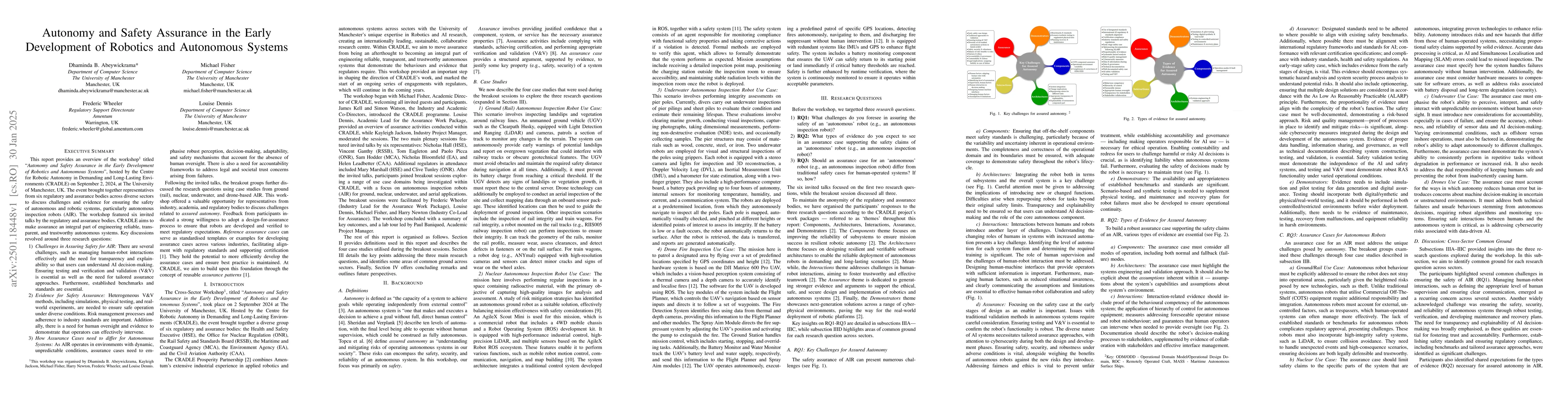 Thumbnail for Autonomy and Safety Assurance in the Early Development of Robotics and
  Autonomous Systems