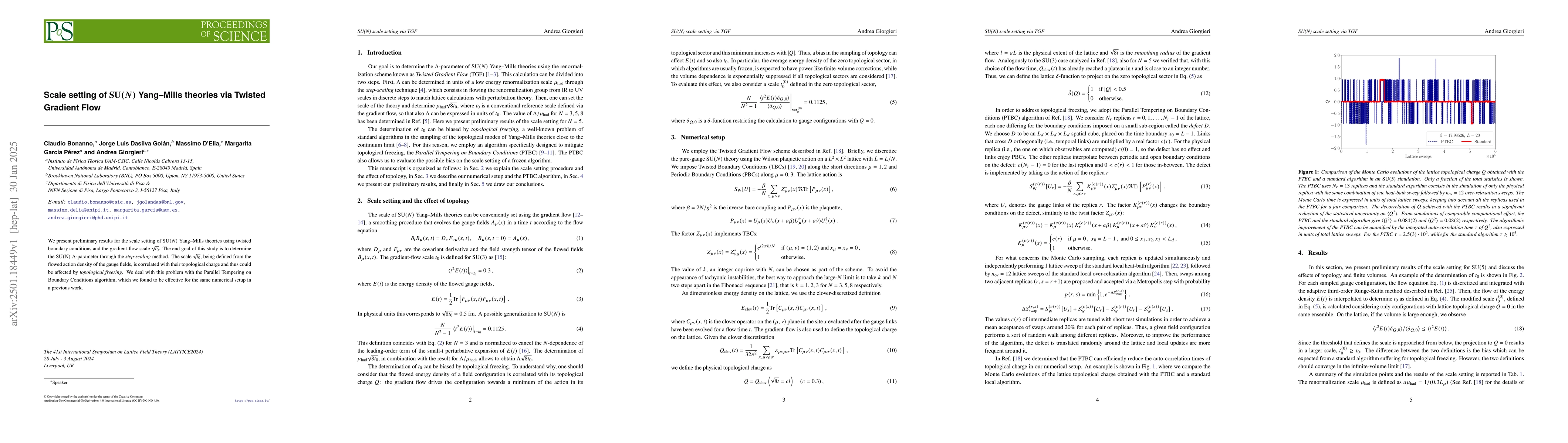 Thumbnail for Scale setting of $\mathrm{SU}(N)$ Yang-Mills theories via Twisted
  Gradient Flow