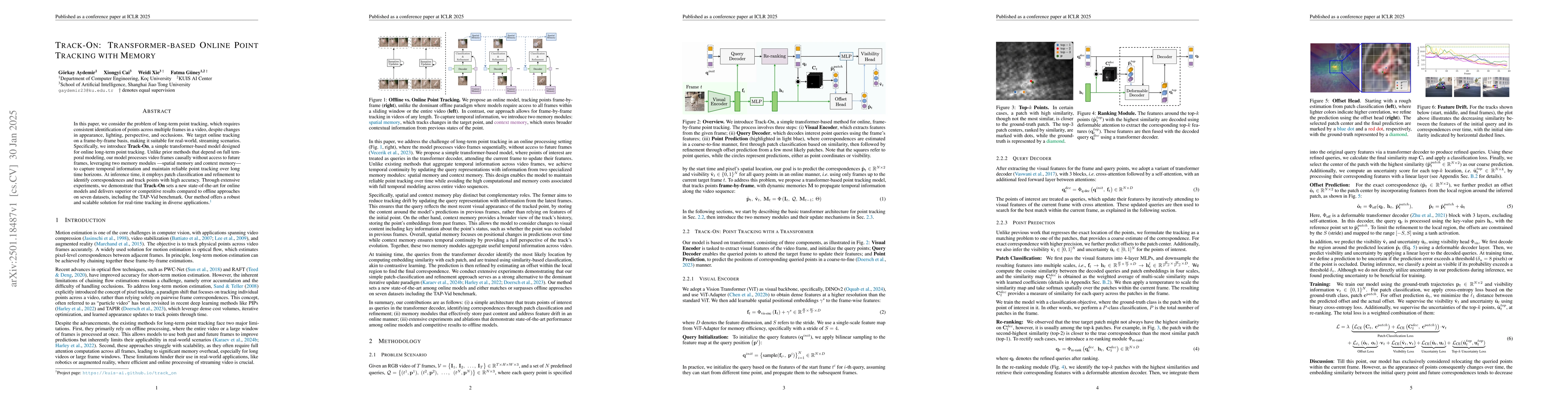 Thumbnail for Track-On: Transformer-based Online Point Tracking with Memory