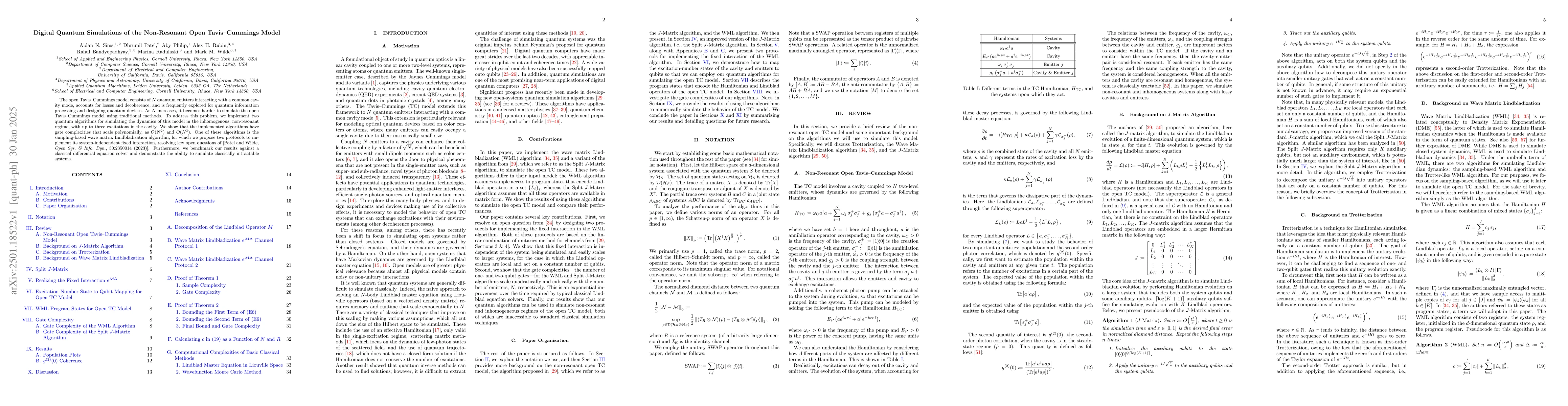 Thumbnail for Digital Quantum Simulations of the Non-Resonant Open Tavis-Cummings
  Model
