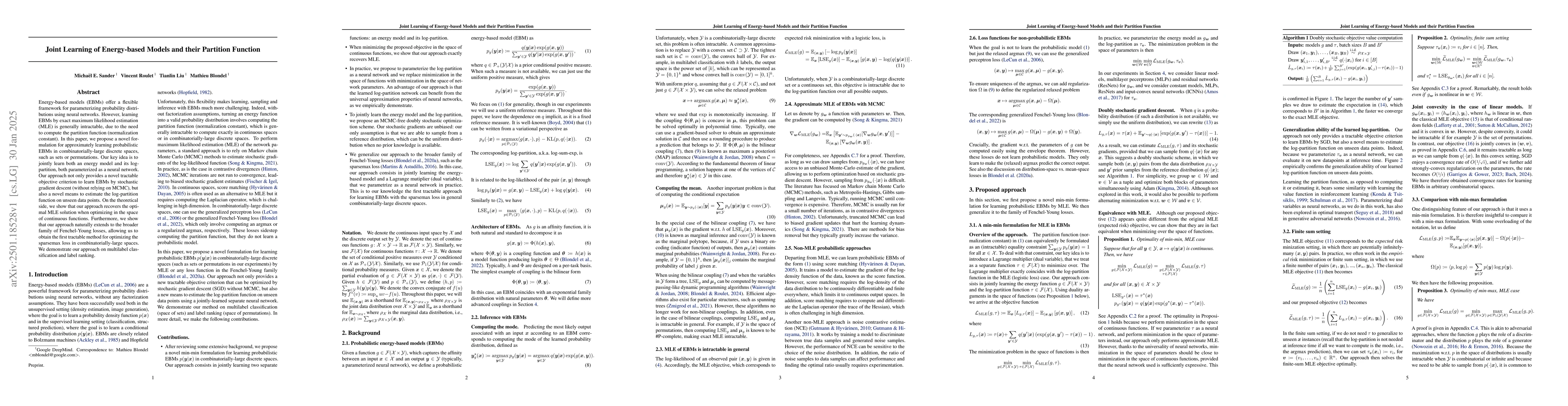 Thumbnail for Joint Learning of Energy-based Models and their Partition Function