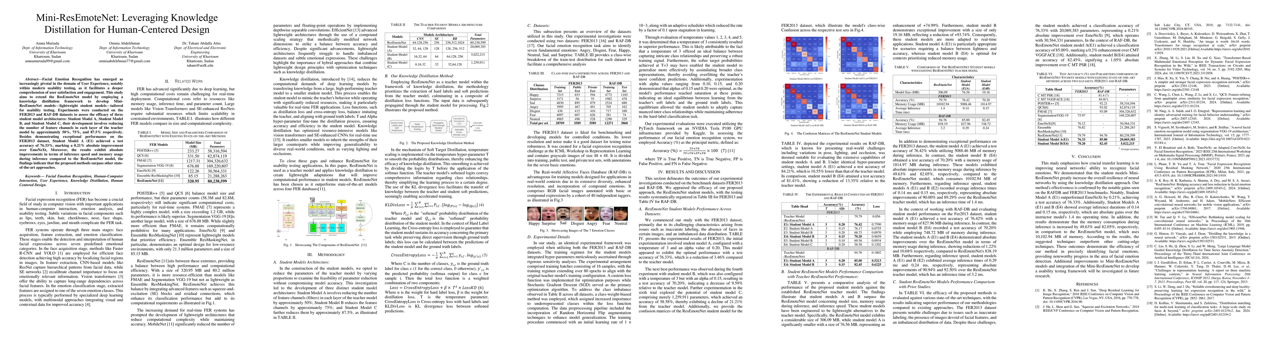 Thumbnail for Mini-ResEmoteNet: Leveraging Knowledge Distillation for Human-Centered
  Design