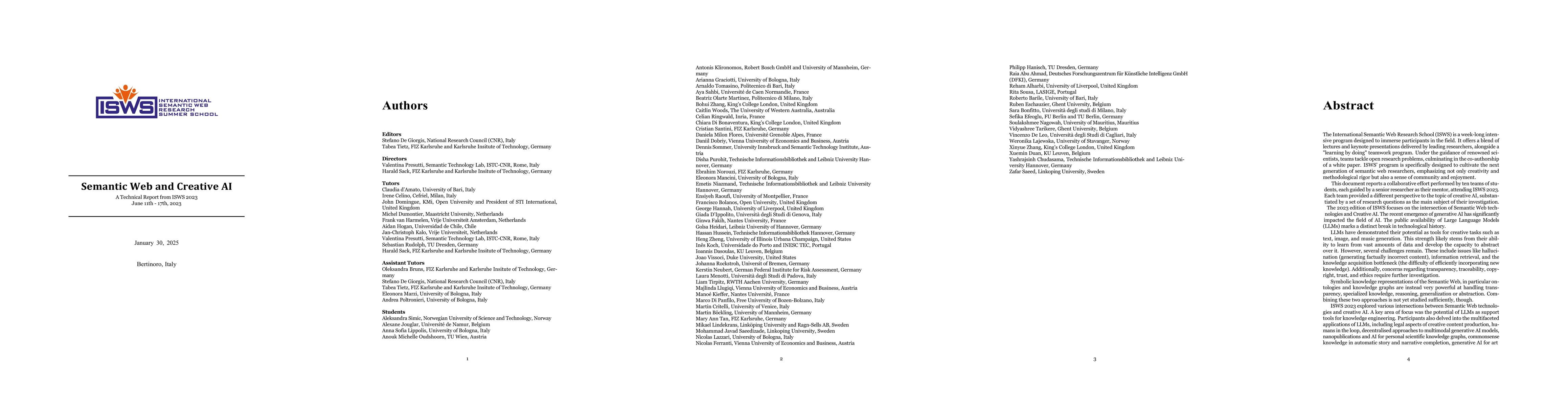 Thumbnail for Semantic Web and Creative AI -- A Technical Report from ISWS 2023