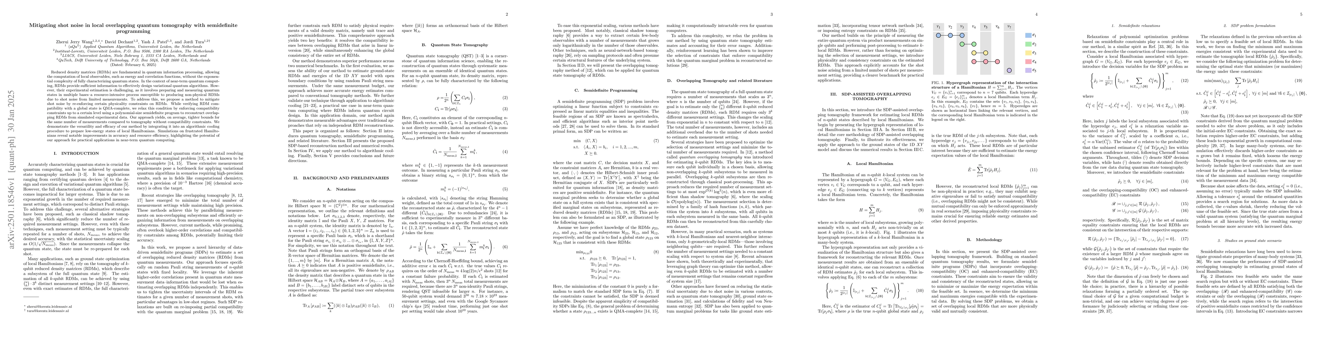 Thumbnail for Mitigating shot noise in local overlapping quantum tomography with
  semidefinite programming
