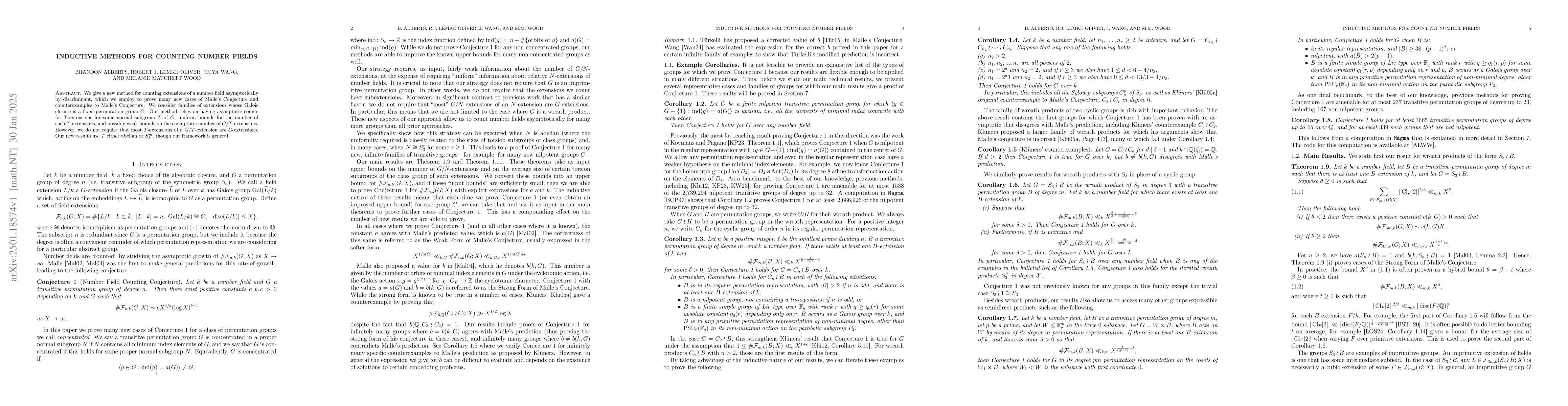 Thumbnail for Inductive methods for counting number fields