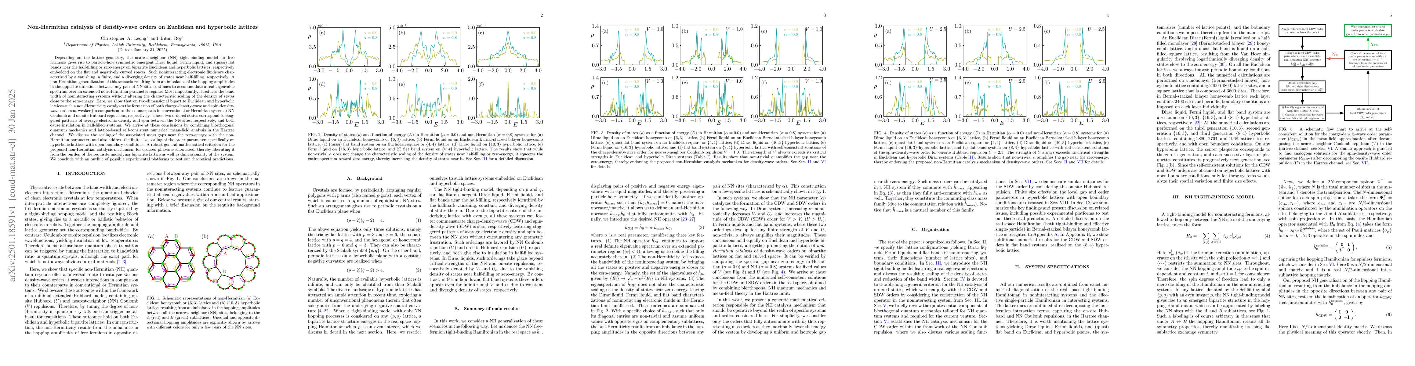 Thumbnail for Non-Hermitian catalysis of density-wave orders on Euclidean and
  hyperbolic lattices